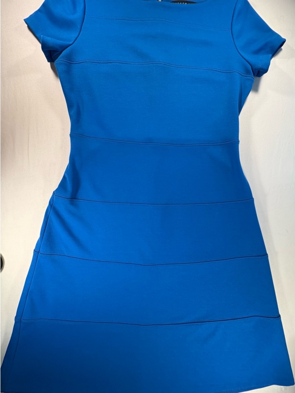 Ivanka Trump Royal Blue Short-Sleeve Mini Dress